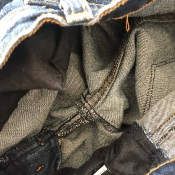 Boutique Flying Monkey Low Rise Dark Wash Distressed Skinny Jeans 25 - Picture 3 of 8